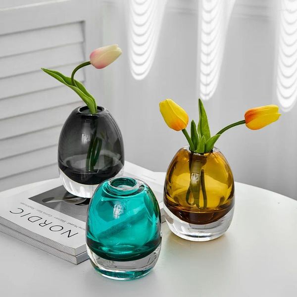 

Modern Vases Home Furnishing Glass Vase Luxury Living Room Decor Cachepot For Flowers Table Flower Pots Desk Decoration ation