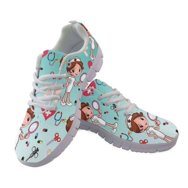 

Belidome Cartoon Medical Nurse Women Tennis Dental Shoes Running Walking Sneakers Work Casual Lightweight Non-Slip Gym Trainers, Hmea121aq