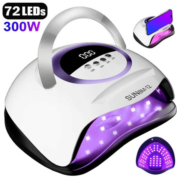 

Professional LED Dryer - 300W 72W beads Fast Curing UV Nail Lamp for Gel Polish, Plum