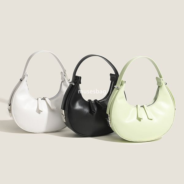 

High end and niche design French underarm bag for women's new crescent solid color handbag Instagram versatile texture fashionable shoulder bag, Black