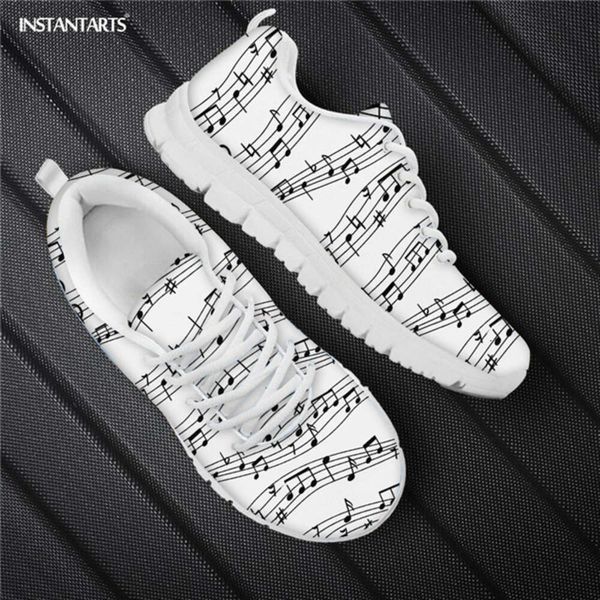 

Cute Music Notes Patterns Casual Shoes For Women 2021 Flats Shoes Brand Designer Lace Up Sneakers Girls Shoes Outdoor Sneaker, H7385aq