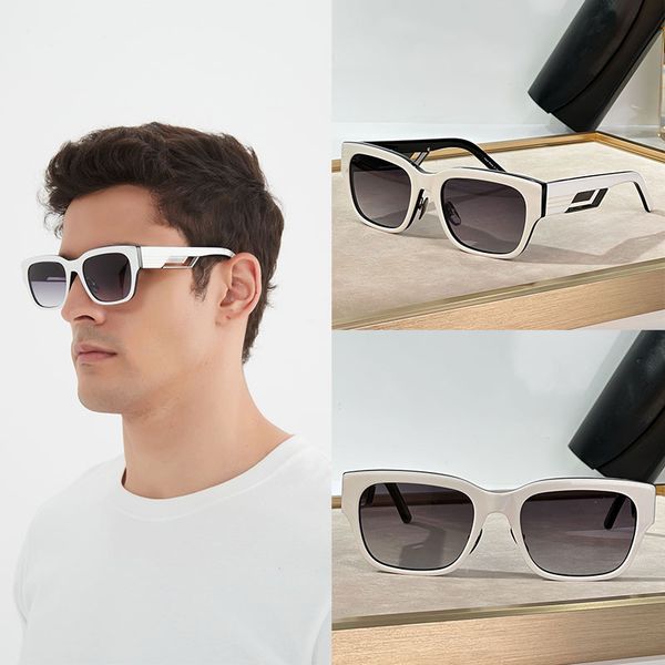 

Hot and fashionable Mens designer sunglasses acetate fiber metal frame UV400 Mens casual sunglasses with trapezoidal hollow legs and personalized design II