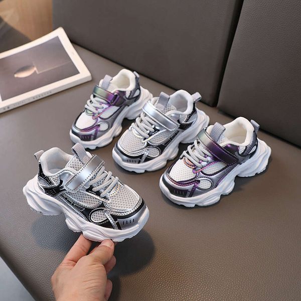 

Children's 2024 Spring and Autumn New Girls' Breathable Lightweight Sports Boys' Soft Sole Anti slip Casual Dad Shoes F612-28, Red