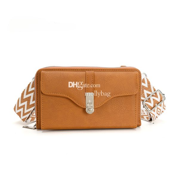 

Designer Women High Quality Hot Selling Autumn/Winter Retro Versatile One Shoulder Crossbody Bag Broadband Phone Bag Convenient Large Capacity Small Square Bag, Brown