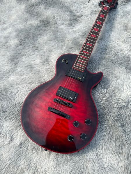 

Customized electric guitar, Red large flower, red fingerboard, red logo, EMG cartridge fast package shipping