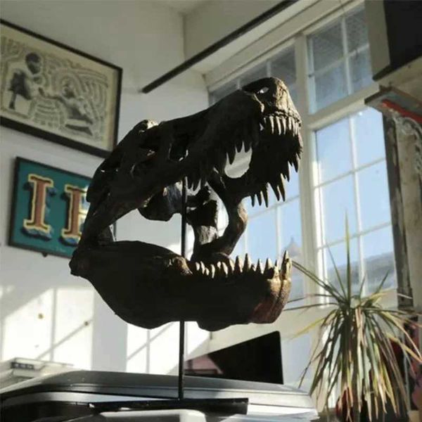 

Novelty Items Simulation Retro Tyrannosaurus Rex Dinosaur Skull Crafts Resin Animal Sculpture Model Home Study Office Decoration GiftsL464