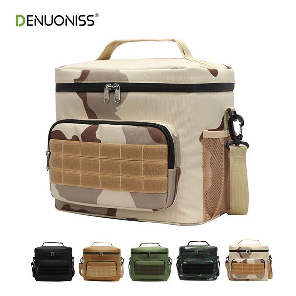 

High quality men's and women's universal outdoor waterproof camouflage insulation bag wear-resistant and practical high-end handbag convenient lunch box bag for work, Black