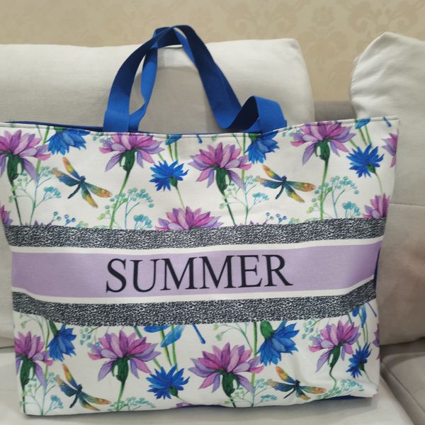 

large tote bag Fashion Natural Burlap Designer Aesthetic Embroidery Thickness Canvas Rope Beach Tote Bags, Multi-color