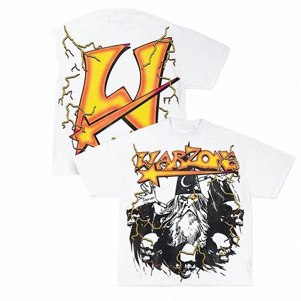 

y2k T Shirt Men Exaggerate Gothic Graphic Print Harajuku Punk Streetwear Cott Round Neck Oversized Short Sleeve Tops Tees New 801x#, Purple