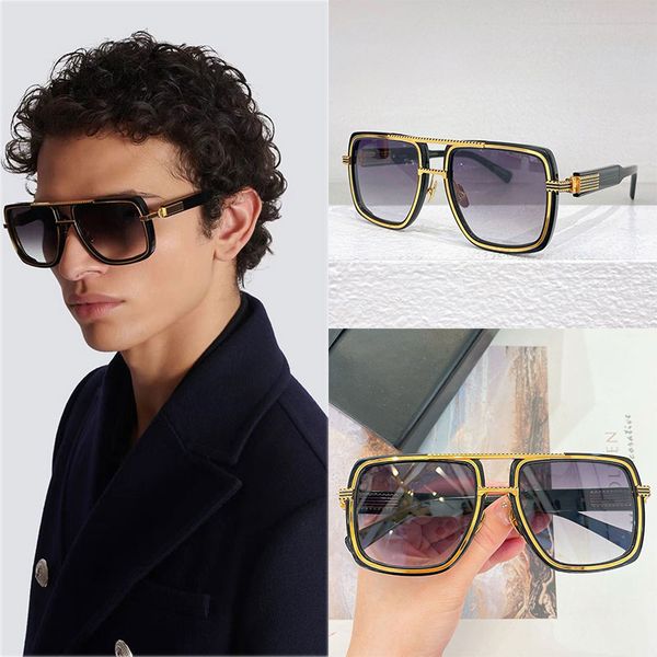 

Mens Designer Square Sunglasses 160E Thickened Acetic Acid Frame Metal Frame UV400 Protective Black Lens Mens Leisure Sunglasses Leg Sawtooth Staircase Design