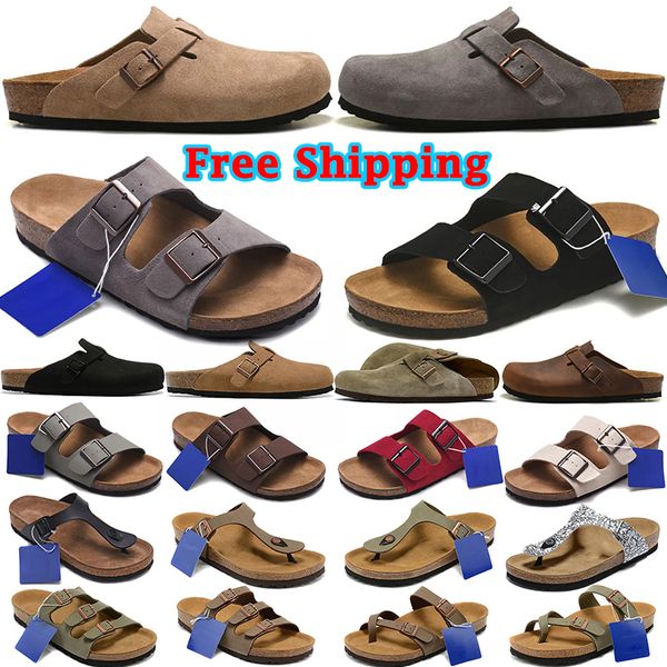 

Free Shipping designer sandals slippers men women slides sliders black grey white brown clogs suede snake leather slipper buckle strap sandal slide flip flops shoes, Dark brown