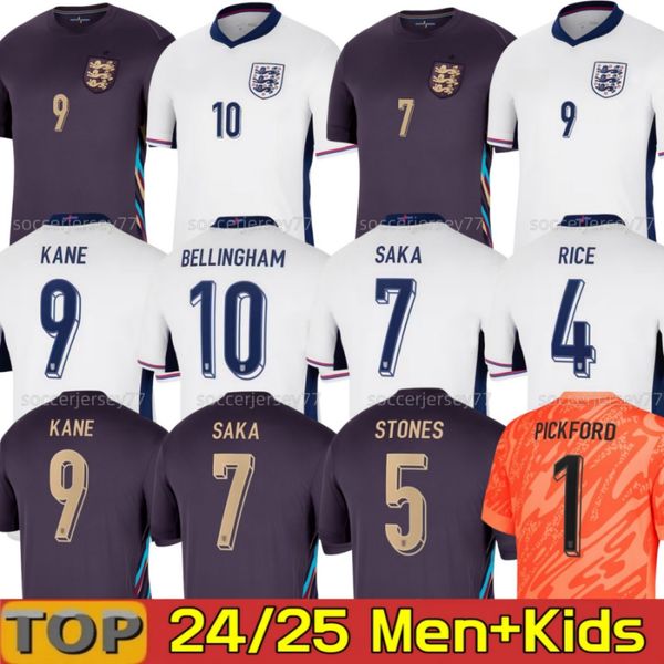 

2024 Euro Cup England Soccer Jerseys SAKA FODEN BELLINGHAM RASHFORD STERLING GREALISH National Team KANE 23 24 Football Shirt Kit Red Shirts White Blue Men Kids Kits