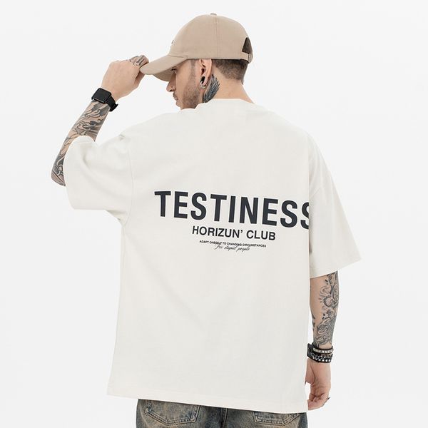 

t shirt designer shirts for man luxury tshirts sweatshirt Letter short sleeve Splicing Worn Creative letter versatile casual short printed short sleeved T shirt, Black