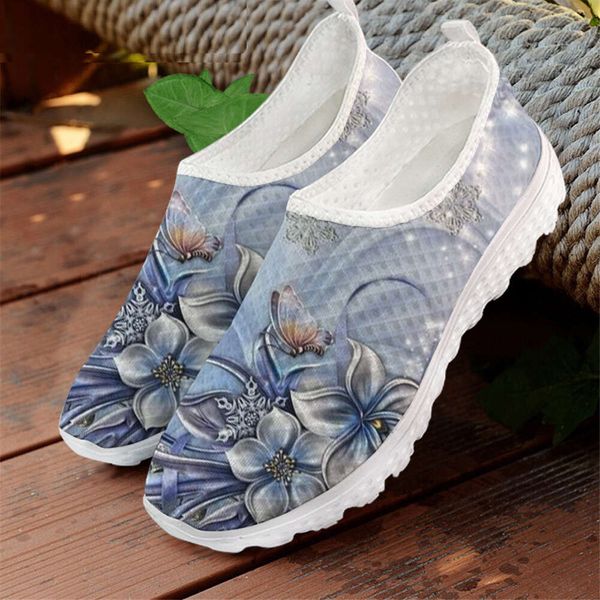 

Pretty New 3D Art Floral Design Flat Casual Shoes for Women Lightweight Mesh Sneaker Summer Slip-on Flats Woman Loafers 2022, Htgd922aa