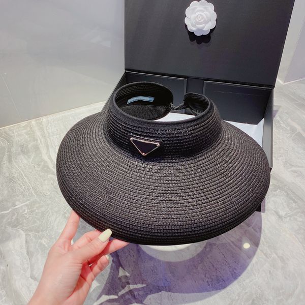 

Grass Braid Designers Visors Hat For Womens Men Fashion Brand Straw Hats Women Luxury Designer Casquette Beach Sunhat High Quality, P3