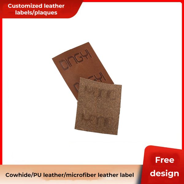 

Brown cowhide trademark hot stamping clothing, home textiles, luggage, luggage labeling, leather decoration accessories, logo printing