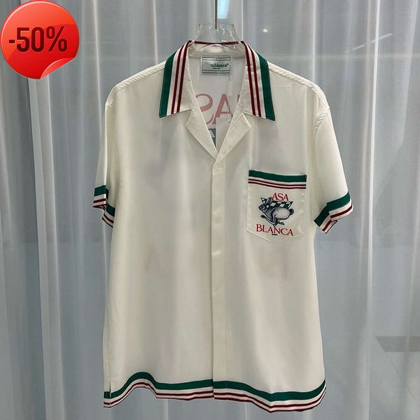

Luxury Designer Shirts Casablanc Shirt Casual Shirts Mens Short-sleeved Fashion Shirt Brand Clothing High Quality 2024, 14._color