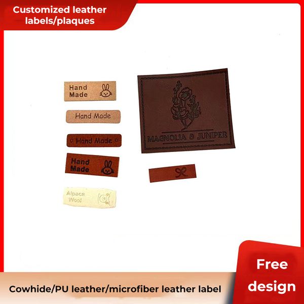 

Jeans embossed leather label, pet luggage, home textile, microfiber leather printed leather label, outdoor product embossed label