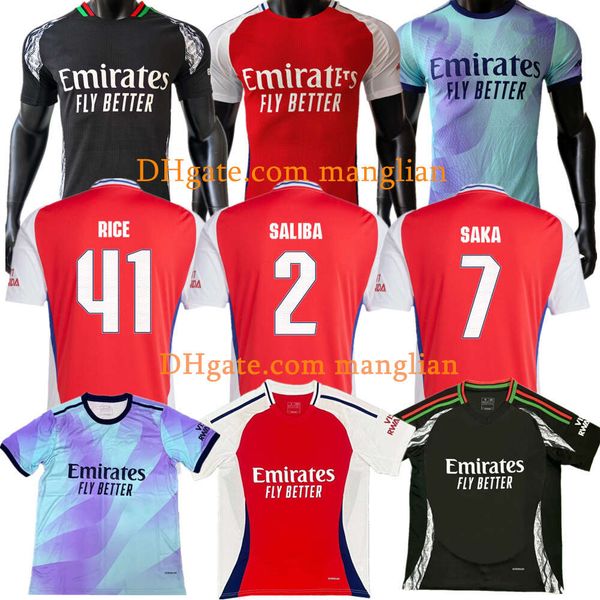 

24 25 New season jerseys G.JESUS SAKA RICE soccer jerseys Fans Player version HAVERTZ TROSSARD KIWIOR TOMIYASU jersey MARTINELLI football shirt top Men Kids kit, 24/25 away kids set
