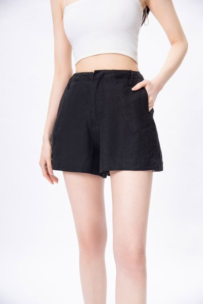 

Linen underwear with a niche design and casual shorts, Black