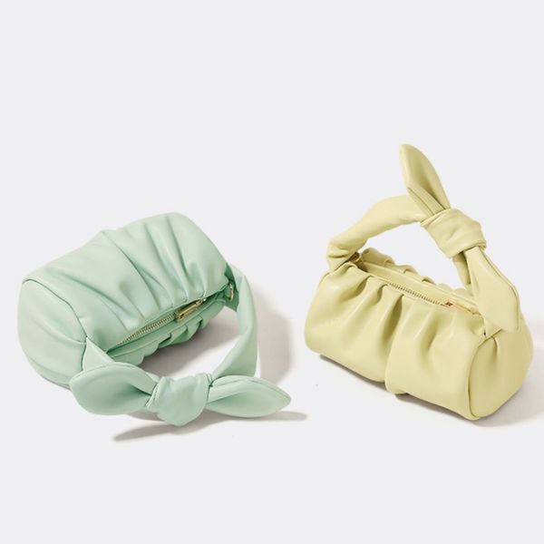 

Advanced Spring/Summer New Small Bag with Rabbit Ears Unique Design Versatile Handheld Folded Cloud Bag Essential for Commuting Crossbody Chain Bag, Green