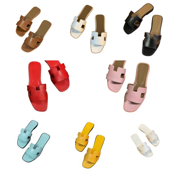 

women designer Leather slippers wear female summer Sneakers outside fashion beach shoes new beach everything with a flat flat 35-43, A13