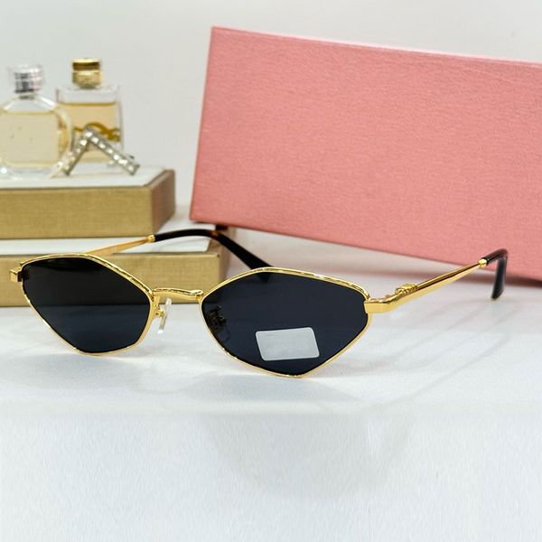 

Womens Luxury simple casual eyeglass MU56 Womens Designer Metal Frame Sunglasses UV400 Protective Black lenses Leg Letter logo design Top quality sunglasses