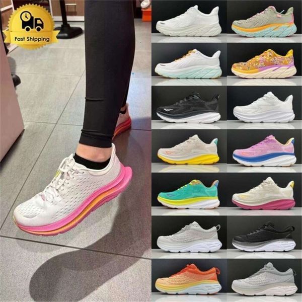 

hokashoes Size 125 Big 3647 Running Shoes For Women Bondi 8 Clifton 9 Kawana Mens designer shoes Athletic Road Shock Absorbing Sneakers trail tr, Grey