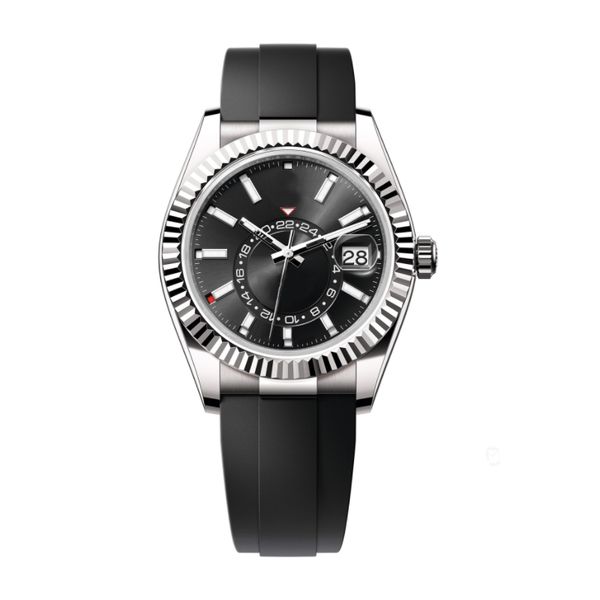 SKY mens watches automatic Watches 42mm Watches air double rotation function date 904L stainless steel sapphire waterproof Wristwatches jason 007 lb