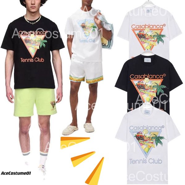 

Outdoor Casablancas Men t shirts designer hoodie casablanc Fashion Men Casual t-shirts women Street t-shirts Tennis Club casa blanca Shorts Sleeve Luxury Clothing, C47