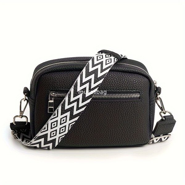 

Designer Women High Quality Fashion High end Retro Classic Versatile Small Square Bag Casual and Practical Multi functional Single Shoulder Diagonal Straddle Bag, Black