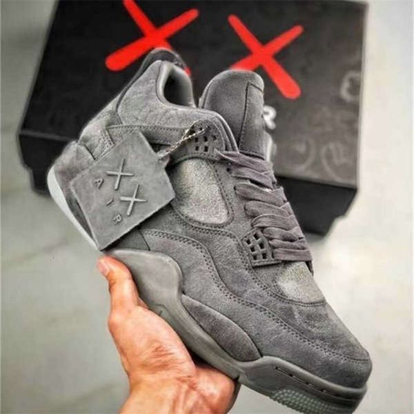 

2024 Release Authentic Shoes XX 4 Cool Grey Suede Glow In The Dark Black Men Women Outdoor Sports Sneakers With Original box Size US7-13, 2_color
