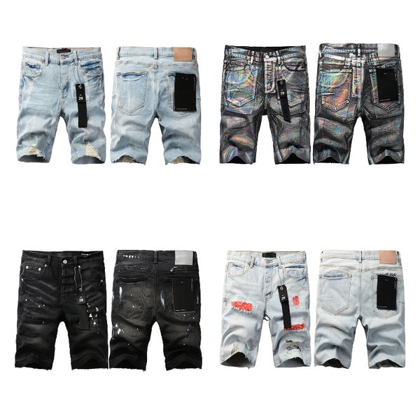

denim jeans short designer men jeans shorts denim jeans men baggy new summer holes high quality embroidered jeans pants for men and women denim cargo men black pants, Colour1