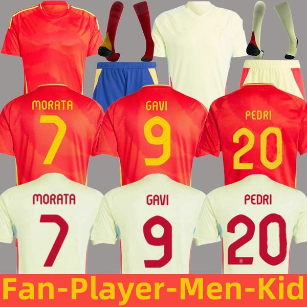 24 euro Espana football shirt Fan Player version kid football kits MORATA Home away football jersey GAVI OLMO FERRAN GRIMALDO RODRIGO LAMINE YAMAL PEDRI Camiseta