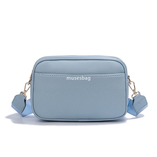 

Designer Women's High Quality, Fashionable and Trendy Women's Bag Solid Color PU Retro Practical Large Capacity Crossbody Shoulder Bag Small Square Bag, Blue