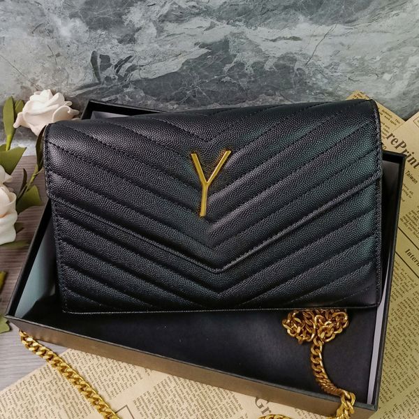 

Designer Bag envelope Handbags Shoulder bags Luxurys metal chain bag Handbag Genuine Leather bag Flip cover Crossbody Purse, Y-7