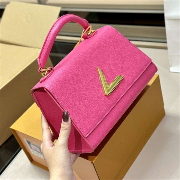 

designer bag Elegant Designer Bag Women Shoulder Lady Twist Clutch Classic Design Grace Plain Colors Soft Cow Leather Louies Handbag Trend Brand Handle P, 5 25x16cm