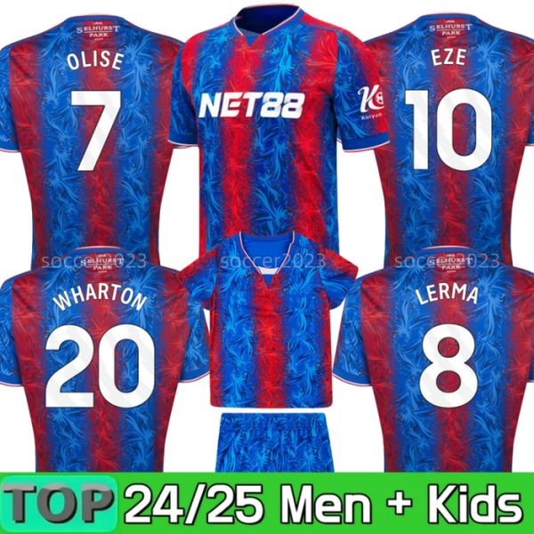 

24 25 CRYSTALS OLISE soccer jerseys 2024 2025 PALACES Football shirt ZAHA EZE J.AYEW home third Away BENTEKE SCHLUPP MATETA EDOUARD GALLAGHER men kids kit, 24 25 home aldult