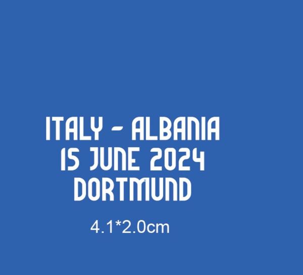 2024 Italy Match Details Patch Italy Vs Albania Soccer Patch