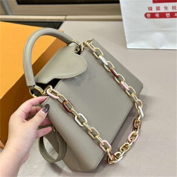 

designer bag New Style Designer Bag Classic Multicolors Real Leather Taurillon Lady Lock Me Louies Handbag Crossbody Totes Women Brand Handle Purse Wall, 1 28cm