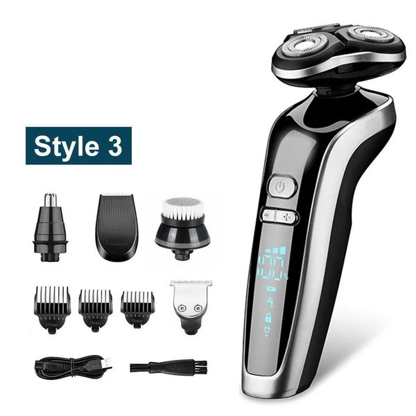 

Electric Shaver 5 in 1 USB Rechargeable Mens beard trimmer Waterproof 4D Head Dry Wet Digital display Shaver razor Washable Shaving Machine S246182