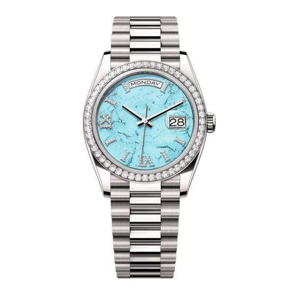 

DAY Mens watch automatic watches men 40mm Gold watches 904L stainless steel strap sapphire With diamond ST9 hidden Aik folding buckle waterproof king Dhgates watch, Burgundy