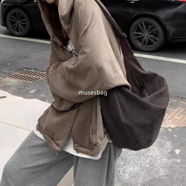 

New trendy design Korean version women bag single shoulder crossbody dumpling bag canvas women bag niche design large capacity college student bag, Black