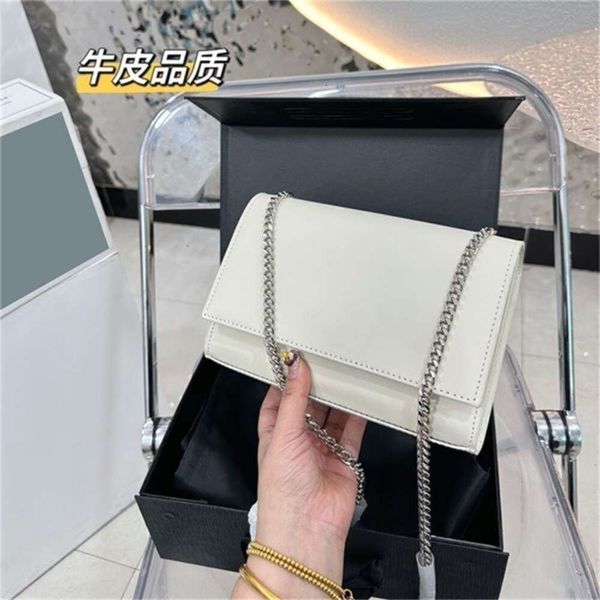 

designer bag Luxury Messenger Chain Bags Designer Bag Clamshell Box 2 Color Fashion Bags Seam Leather Ladies Metal Black Adjustable Handbag Middle Under, 221.5x15cm