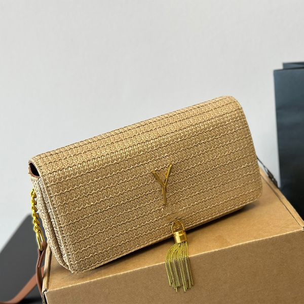 Designer Summer Shoulder Bag Fashion Bamboo Beach Messenger Bags Woven Wallet Party Brand Gift Graduated Women's Men's Wallet