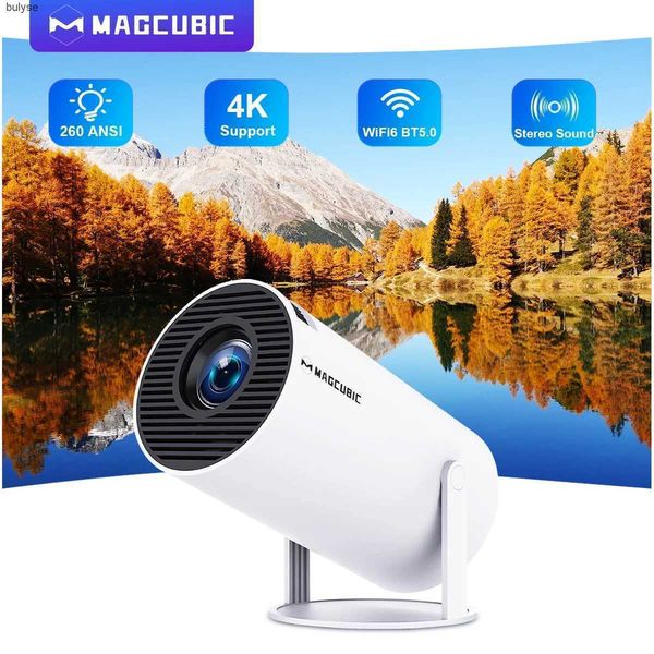 Projectors Transspeed Android 11 Projector 1280 * 720P 4K Wifi6 260ANSI AllwinerH713 180 Flexible BT5.0 Home Theater Outdoor Portable z240801