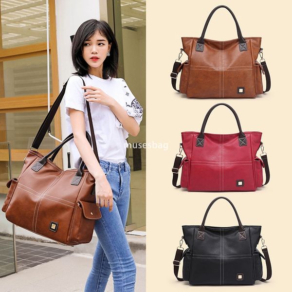 

Designer Women's High Quality Classic Multi functional Large Bag European and American Retro Practical Tote Bag Large Capacity One Shoulder Handbag, Brown
