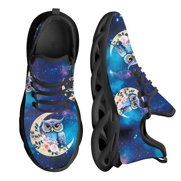 

INSTANTARTS Women's Mesh Sneakers Owl Starry Sky Brand Design Casual Sport Shoes LightTennis Outooor Wear Resistant Footwear, Htgd3083f21w