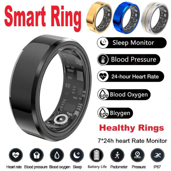 

Ring Smart Military Grade Ceramic Health Monitoring Heart Rate Blood Oxygen Sleep Recording Sports Tracker IP68 Waterproof Muti-sport Modes