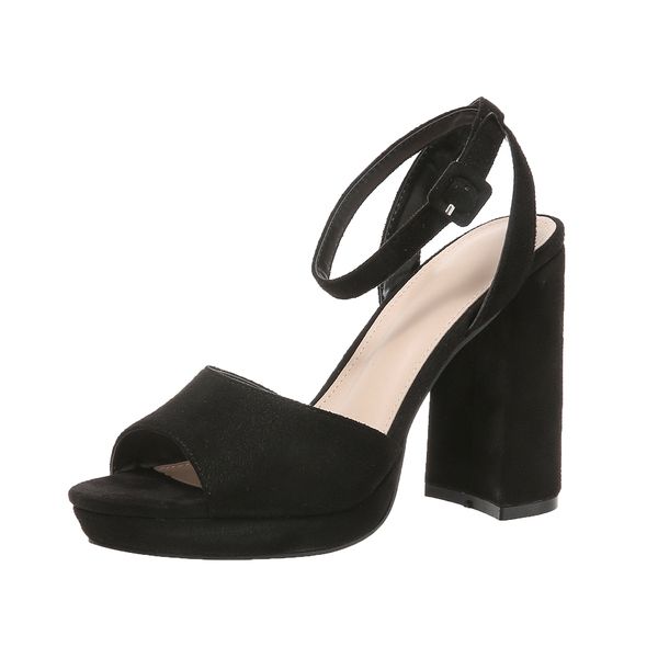 

New shoes style fashion Summer European and American Designer shoes Thick Sole Waterproof Platform Sexy High Heel Shoes Large Size black